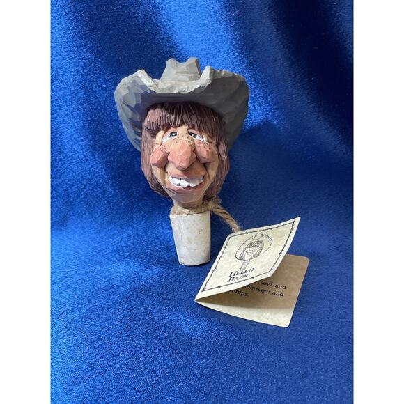 Spit N Whittle Helen Back Carved Bottle Stopper Cork - Picture 1 of 6